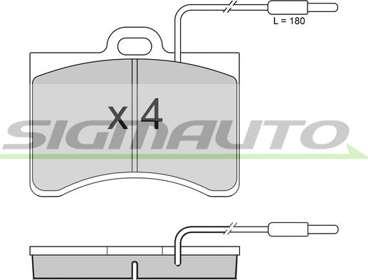 SIGMAUTO SPA092 - Тормозные колодки, дисковые, комплект autospares.lv