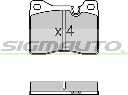 SIGMAUTO SPA043 - Тормозные колодки, дисковые, комплект autospares.lv