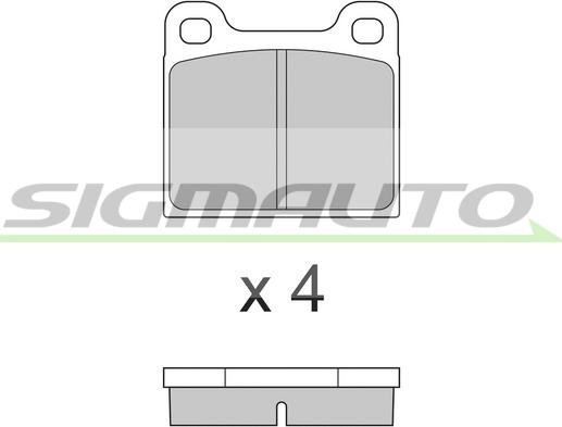 SIGMAUTO SPA009 - Тормозные колодки, дисковые, комплект autospares.lv