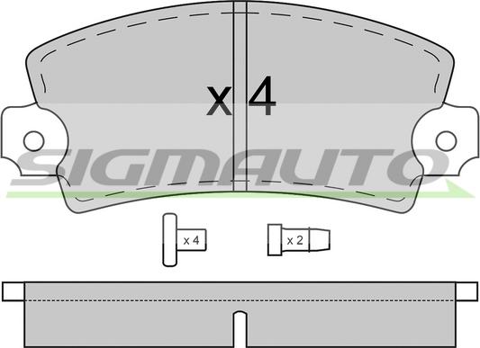 SIGMAUTO SPA018 - Тормозные колодки, дисковые, комплект autospares.lv