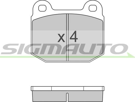 SIGMAUTO SPA085 - Тормозные колодки, дисковые, комплект autospares.lv