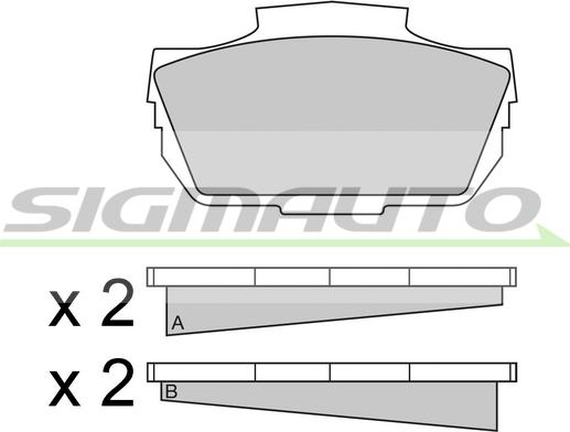 SIGMAUTO SPA030 - Тормозные колодки, дисковые, комплект autospares.lv