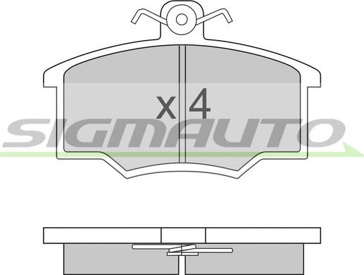 SIGMAUTO SPA143 - Тормозные колодки, дисковые, комплект autospares.lv