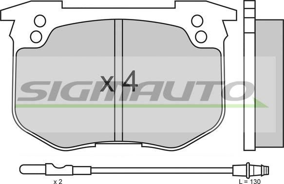 SIGMAUTO SPA159 - Тормозные колодки, дисковые, комплект autospares.lv