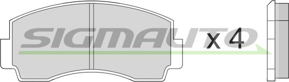 SIGMAUTO SPA168 - Тормозные колодки, дисковые, комплект autospares.lv