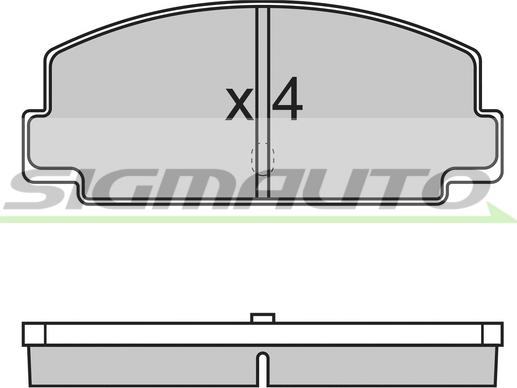 SIGMAUTO SPA137 - Тормозные колодки, дисковые, комплект autospares.lv