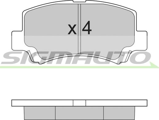 SIGMAUTO SPA894 - Тормозные колодки, дисковые, комплект autospares.lv