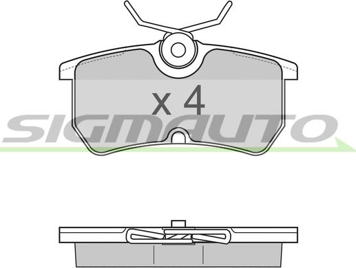 SIGMAUTO SPA844 - Тормозные колодки, дисковые, комплект autospares.lv