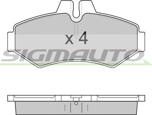 SIGMAUTO SPA845 - Тормозные колодки, дисковые, комплект autospares.lv