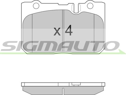 SIGMAUTO SPA858 - Тормозные колодки, дисковые, комплект autospares.lv