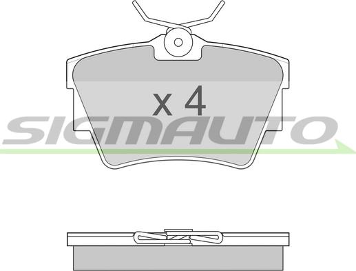 SIGMAUTO SPA866TR - Тормозные колодки, дисковые, комплект autospares.lv