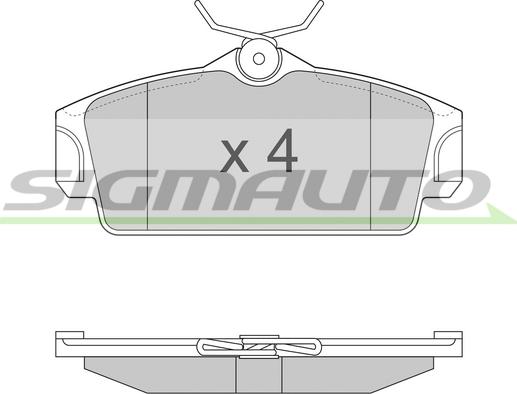 SIGMAUTO SPA862 - Тормозные колодки, дисковые, комплект autospares.lv