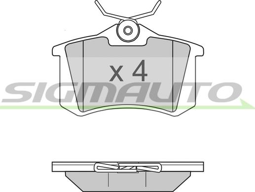 SIGMAUTO SPA806 - Тормозные колодки, дисковые, комплект autospares.lv