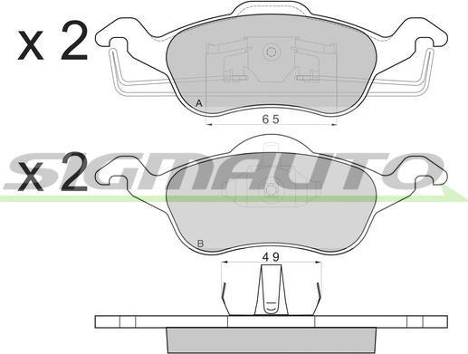 SIGMAUTO SPA824 - Тормозные колодки, дисковые, комплект autospares.lv