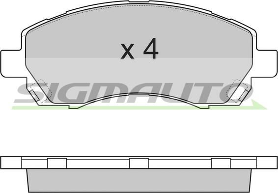 SIGMAUTO SPA820 - Тормозные колодки, дисковые, комплект autospares.lv