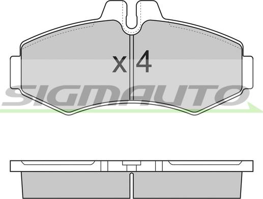 SIGMAUTO SPA821 - Тормозные колодки, дисковые, комплект autospares.lv