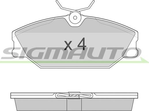 SIGMAUTO SPA874 - Тормозные колодки, дисковые, комплект autospares.lv