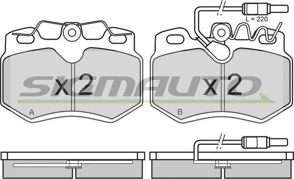 SIGMAUTO SPA311 - Тормозные колодки, дисковые, комплект autospares.lv