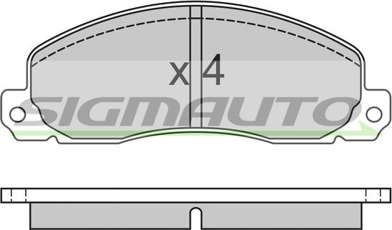 SIGMAUTO SPA312 - Тормозные колодки, дисковые, комплект autospares.lv