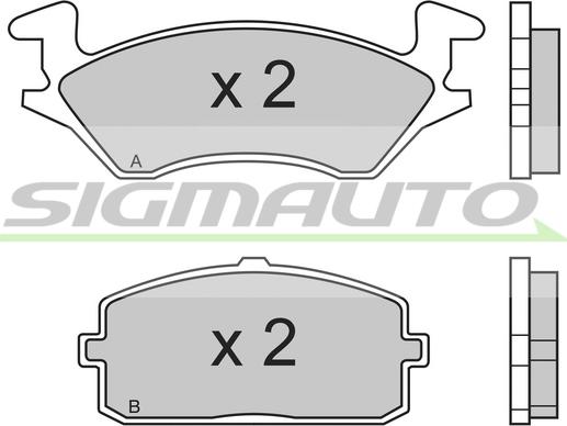 SIGMAUTO SPA324 - Тормозные колодки, дисковые, комплект autospares.lv