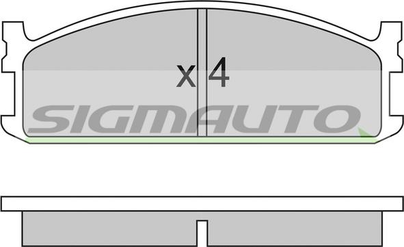 SIGMAUTO SPA321 - Тормозные колодки, дисковые, комплект autospares.lv