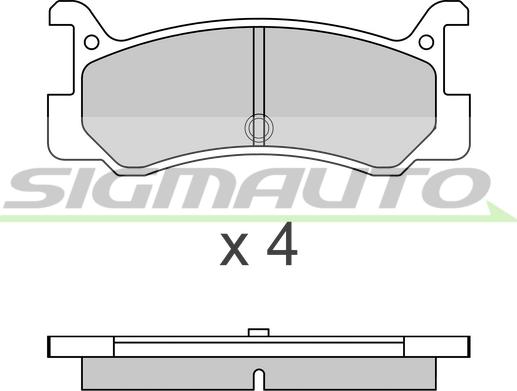 SIGMAUTO SPA328 - Тормозные колодки, дисковые, комплект autospares.lv