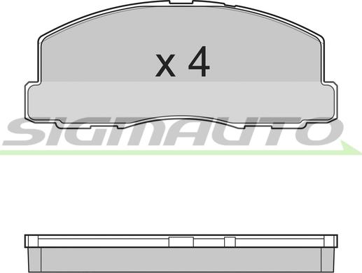 SIGMAUTO SPA299 - Тормозные колодки, дисковые, комплект autospares.lv