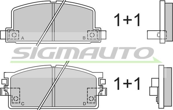 SIGMAUTO SPA294 - Тормозные колодки, дисковые, комплект autospares.lv