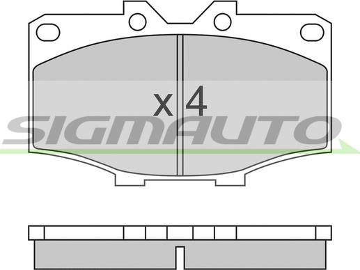 SIGMAUTO SPA242 - Тормозные колодки, дисковые, комплект autospares.lv