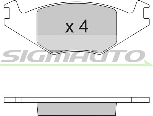 SIGMAUTO SPA262 - Тормозные колодки, дисковые, комплект autospares.lv