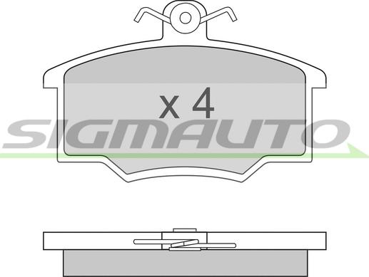 SIGMAUTO SPA281 - Тормозные колодки, дисковые, комплект autospares.lv