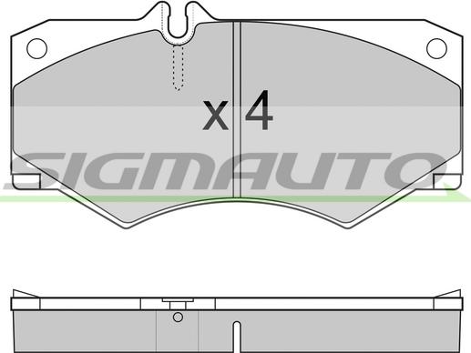 SIGMAUTO SPA238 - Тормозные колодки, дисковые, комплект autospares.lv