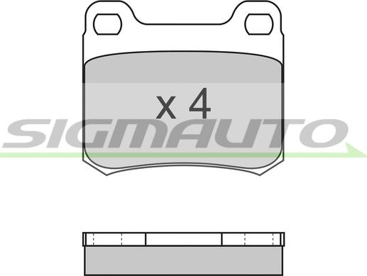 SIGMAUTO SPA227 - Тормозные колодки, дисковые, комплект autospares.lv