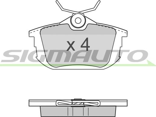 SIGMAUTO SPA742 - Тормозные колодки, дисковые, комплект autospares.lv