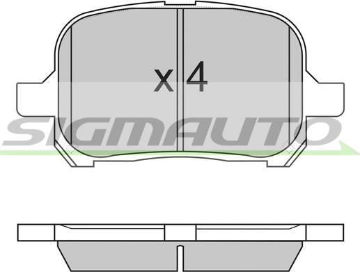 SIGMAUTO SPA761 - Тормозные колодки, дисковые, комплект autospares.lv