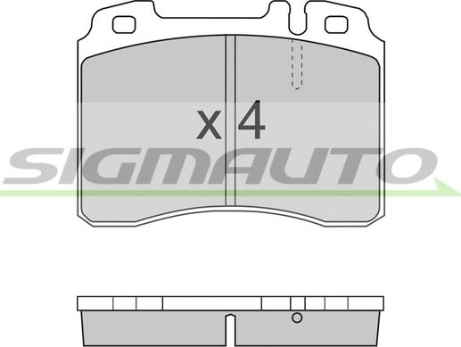 SIGMAUTO SPA709 - Тормозные колодки, дисковые, комплект autospares.lv