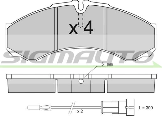 SIGMAUTO SPA706 - Тормозные колодки, дисковые, комплект autospares.lv