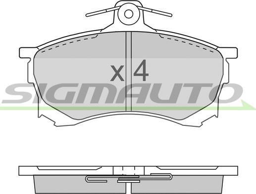 SIGMAUTO SPA700 - Тормозные колодки, дисковые, комплект autospares.lv