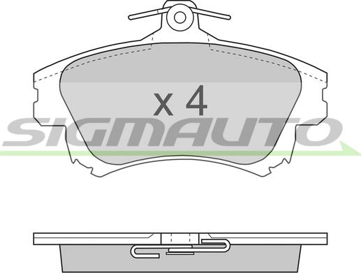 SIGMAUTO SPA703 - Тормозные колодки, дисковые, комплект autospares.lv