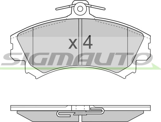 SIGMAUTO SPA702 - Тормозные колодки, дисковые, комплект autospares.lv