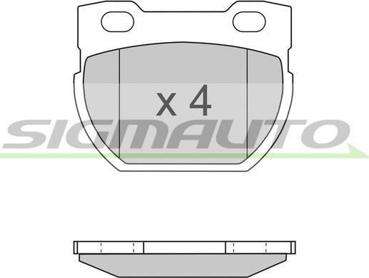 SIGMAUTO SPA716 - Тормозные колодки, дисковые, комплект autospares.lv