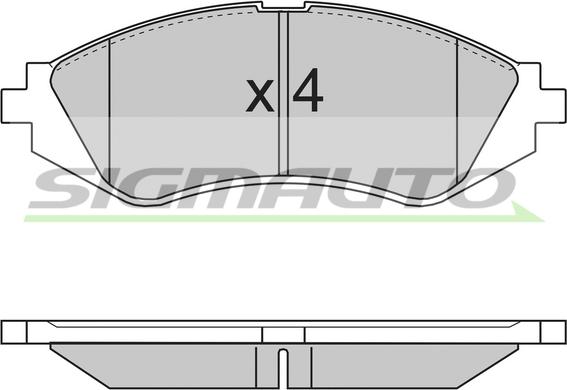 SIGMAUTO SPA718 - Тормозные колодки, дисковые, комплект autospares.lv