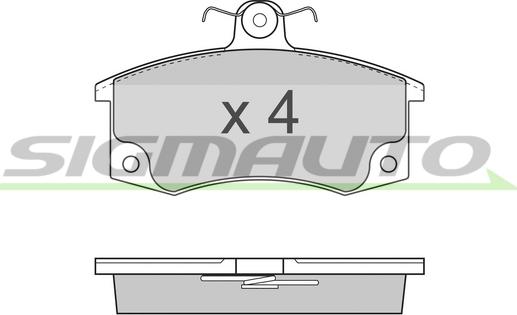 SIGMAUTO SPA735 - Тормозные колодки, дисковые, комплект autospares.lv