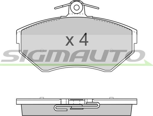 SIGMAUTO SPA730 - Тормозные колодки, дисковые, комплект autospares.lv