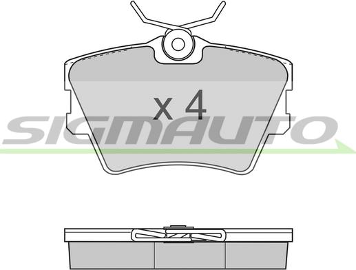 SIGMAUTO SPA724 - Тормозные колодки, дисковые, комплект autospares.lv