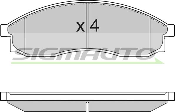 SIGMAUTO SPA726 - Тормозные колодки, дисковые, комплект autospares.lv