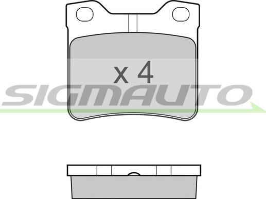 SIGMAUTO SPA728 - Тормозные колодки, дисковые, комплект autospares.lv