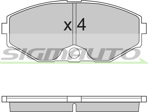 SIGMAUTO SPA722 - Тормозные колодки, дисковые, комплект autospares.lv