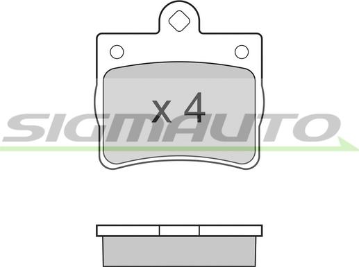 SIGMAUTO SPA771 - Тормозные колодки, дисковые, комплект autospares.lv