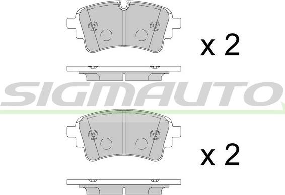 SIGMAUTO SPB909 - Тормозные колодки, дисковые, комплект autospares.lv